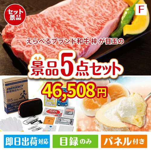 えらべるブランド和牛　梓が目玉の備えも贅沢も叶う景品5点セットF