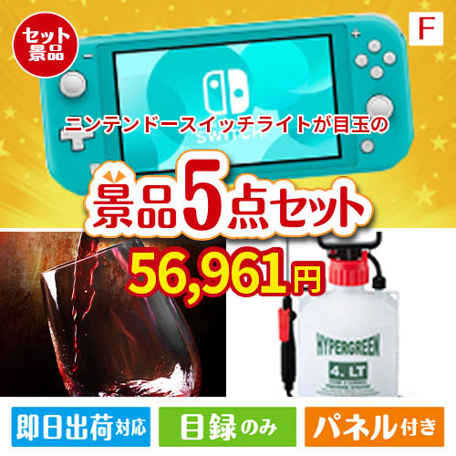 ニンテンドースイッチライトが目玉の備えも贅沢も叶う景品5点セットF