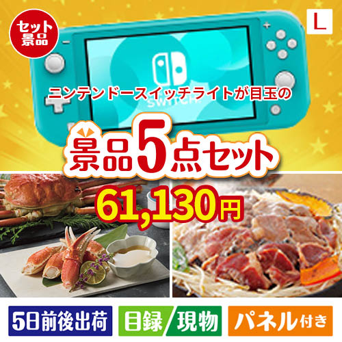 ニンテンドースイッチライトが目玉の家族が喜ぶ景品5点セットL