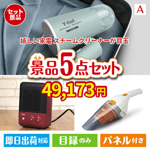 もらって嬉しい！家電・電子機器景品 ハンディスチームクリーナー 5点セットA