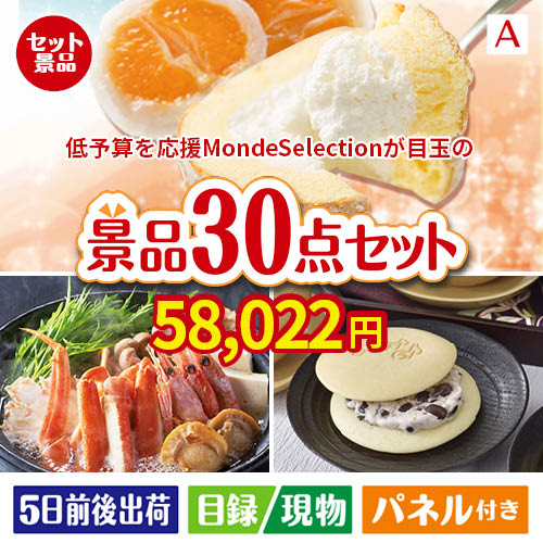 予算の少ない幹事さま応援景品 モンドセレクション 30点セットA