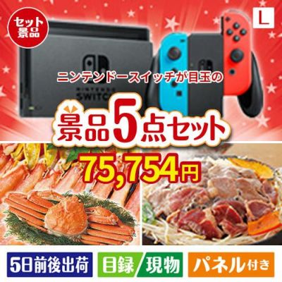 ニンテンドースイッチが目玉の家族が喜ぶ景品5点セットL
