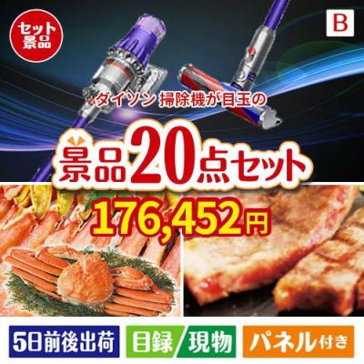 ダイソン掃除機が目玉の珈琲と紅茶でカフェ気分を楽しめる景品20点セットB