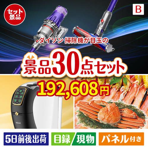 ダイソン掃除機が目玉のバリスタでカフェ気分を満喫できる景品30点セットB