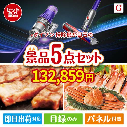ダイソン掃除機が目玉の食の贅沢と快適アイテムで喜ばれる景品5点セットG