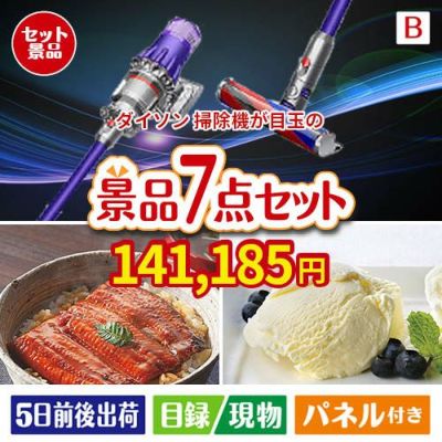 ダイソン掃除機が目玉の和食もスイーツも楽しめる大満足の景品7点セットB