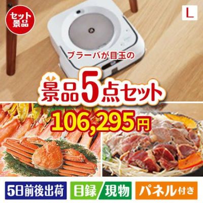 床拭きロボット ブラーバが目玉の家族が喜ぶ景品5点セットL