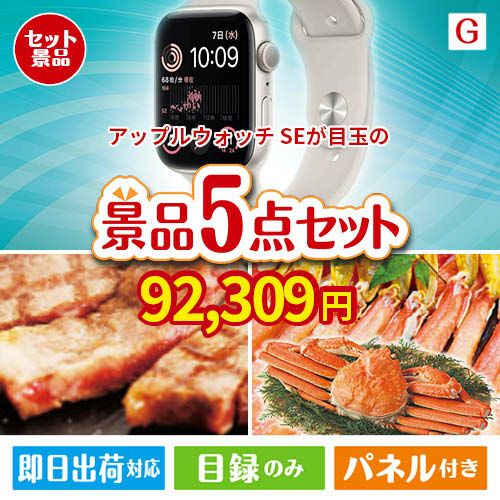 アップルウォッチSEが目玉の食の贅沢と快適アイテムで喜ばれる景品5点セットG